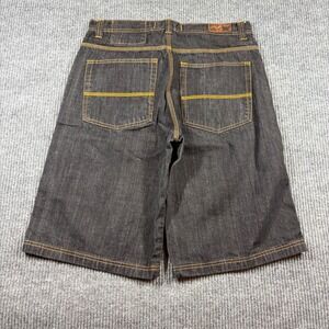 Raw Blue Shorts Men's 38 Black Denim Y2K Baggy Hip Hop Embroidered Waist